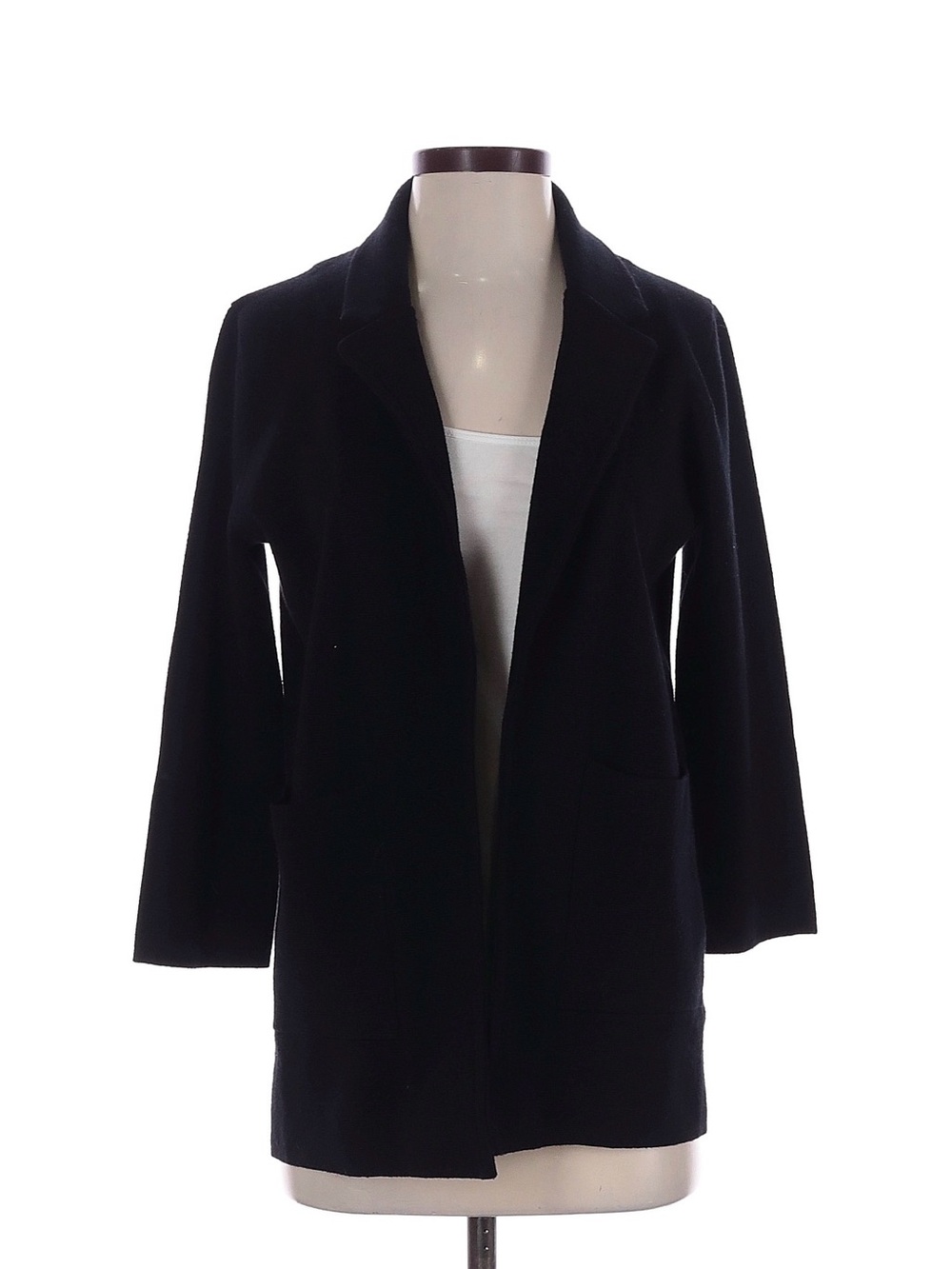 J. Crew Black Open-Front Pea Coat